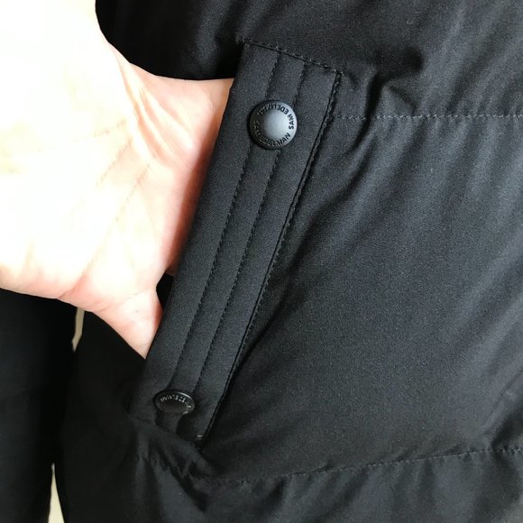 Sam Edelman Puffer Hooded Faux Fur Trim Coat Black Size Small NWT - Picture 5 of 15